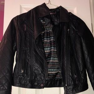 Black leather jacket